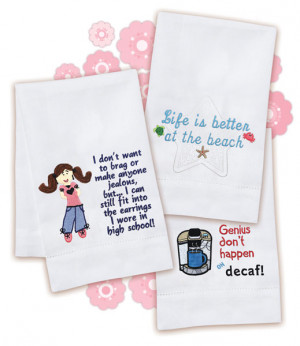 download a sample from the tea towel quotes embroidery collection