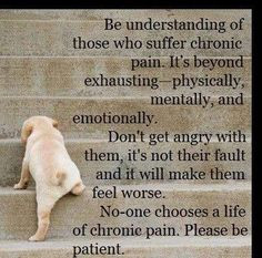 So true. I live with chronic back pain everyday and I would do ...
