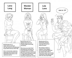 Superman & Wonder Woman He's an Idiot- lineart