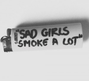 love girl Black and White life depressed depression sad smoke hipster ...