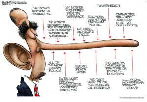 Political Cartoon of the Week: Obama Lies