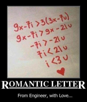 comes to love letters engineers can t stand just using a simple i love ...