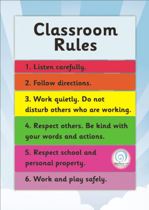 Free Classroom Rules Poster