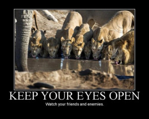Keep Your Eyes Open ~ Motivational Quote Picture