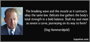 The breaking wave and the muscle as it contracts obey the same law ...