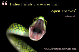 false friends, friends are false, quotes false friends, the false ...
