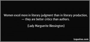 Women excel more in literary judgment than in literary production ...