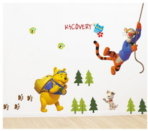 Cartoon cute animal trees home decoration wall art poster stickers ...