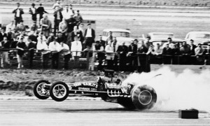 ... . Here's driver Don Garlits in 1961, racing his Chrysler Swamp Rat