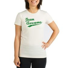 Custom Team Awesome Organic Women's Fitted T-Shirt for