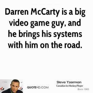 Darren McCarty is a big video game guy, and he brings his systems with ...