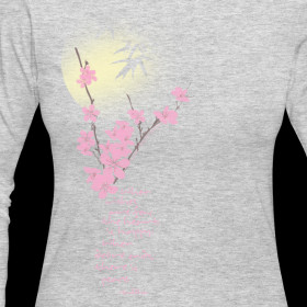 Design ~ Cherry Blossom & Moon with Buddha Quote