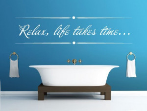 Relax text quote wall decal