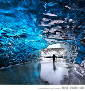Funny photos cool ice cave frozen