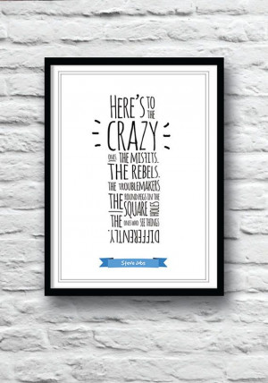Instant download printable Steve Jobs Quote poster by Redpostbox, £4 ...