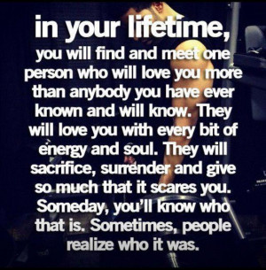 give so much that it scares you someday you ll know how that is ...