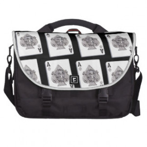 Black & White Cards, Skull and Skull Chocolate Laptop Computer Bag