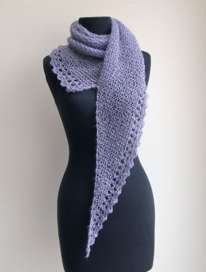 Knit Asymmetrical Lace Scarf Cowl Wrap Head Covering Stylish Comfort ...