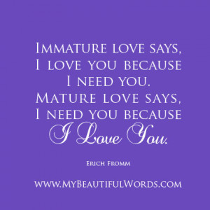 Erich Fromm Immature Love