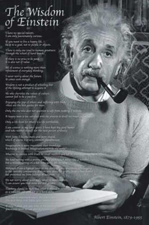 THE WISDOM OF ALBERT EINSTEIN Genius Quotations Inspirational Poster