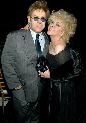 Sir Elton John and Elizabeth Taylor - fundraiser for HIV/AIDs, Sharon ...