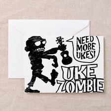 Uke Zombie Greeting Card for