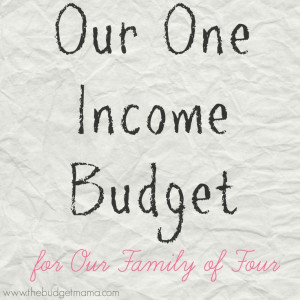 sharing our one income budget for our family of four - with real ...