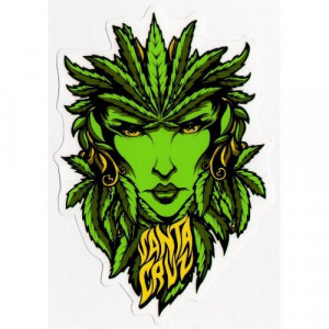 Santa Cruz Weed Goddess Skateboard Sticker - skunk cannabis marijuana ...