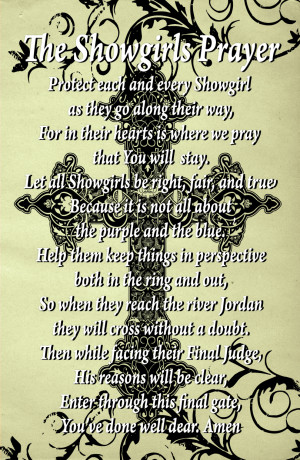 The Showgirls Prayer Poster