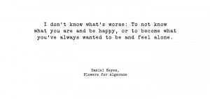 Flowers For Algernon Quotes