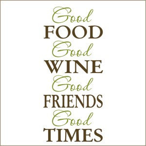 Good Food Good Wine Decal-decal, sticker, food, wine, friends, quote ...