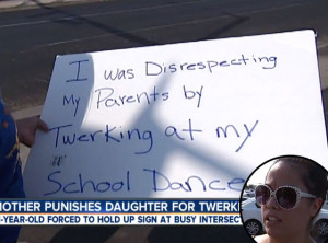... -Old Daughter for Twerking at a School Dance, Forces Her to Apologize