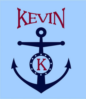 Personalized Mongram anchor Vinyl Lettering words wall quotes graphics ...