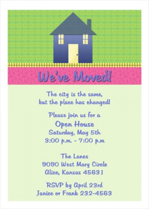 New Home Open House Invitation
