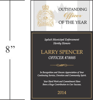 Sample Police Retirement Plaque (#466-1)