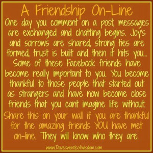 Online friendship