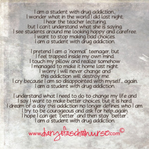 POEM: I am a student with drug addiction...