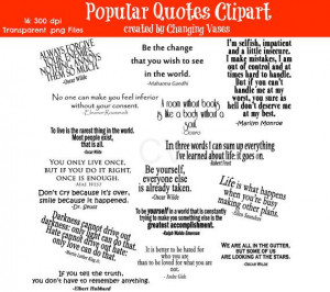 Instant Download 16 Popular Quotes Word Art by ChangingVases, $5.00