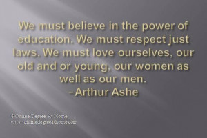 Inspirational education quotes. We must believe in the power of ...