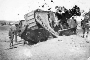 destroyed WW1 British Tank Image