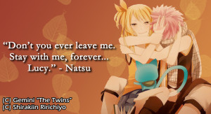 Natsu and Lucy (NaLu / Fanmade Quote) by ynzzie88