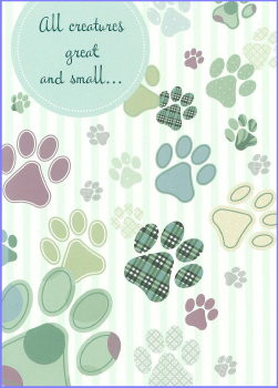 Paw Prints Pet Sympathy Cards