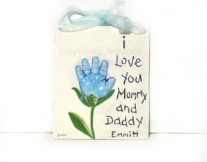 Baby Handprint Flower with quote Mold included by Dprintsclayful, $72 ...