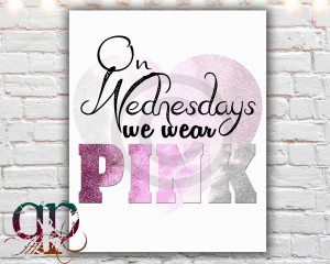 on wednesdays we wear pink mean girls quote