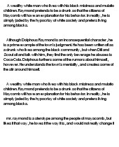essay on mr dolphus raymond