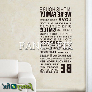 Related Pictures large house rules family funny quotes wall sticker ...