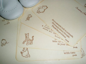 Pooh Baby Shower Wish CardsParenting Advice by YellowFlowerDesigns, $ ...