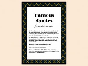 famous love quotes game, Gold and Black Bridal, Art Deco Bridal ...