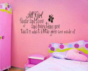 Details about SUGAR AND SPICE LITTLE GIRLS ROOM Vinyl Wall quote Decal ...