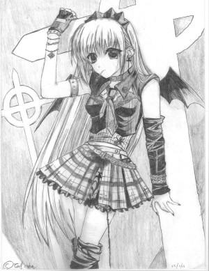 Emo Girl Talulax Manga Anime Traditional Media Drawings